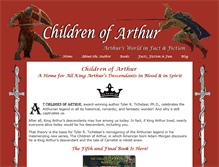 Tablet Screenshot of childrenofarthur.com